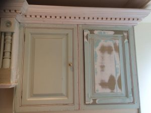 Stained cupboard