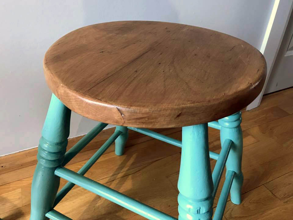 Hand painted stool