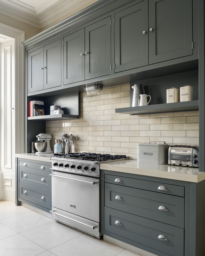 Grey handpainted kitchen